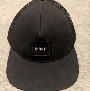 HUF Black Snapback Hat